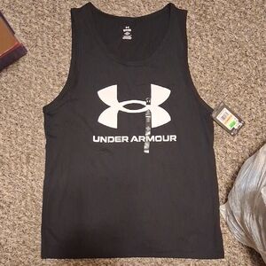 Under Armour Black and White Logo Tank
